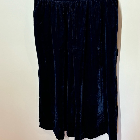 Janie And Jack Girl’s Dark Marine VELVET FAUX FUR COLLAR JUMPSUIT Size 7 - Picture 6 of 10